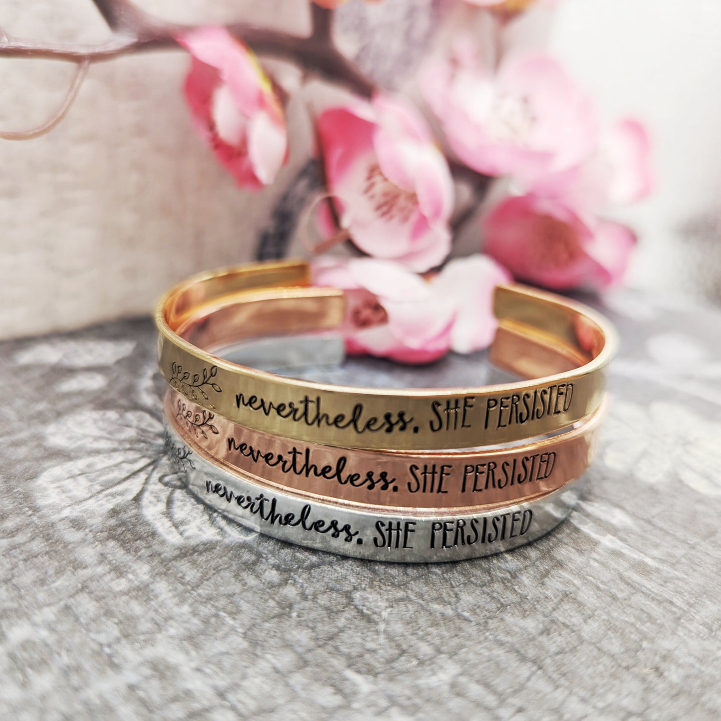 Nevertheless, She Persisted Cuff Bracelet
