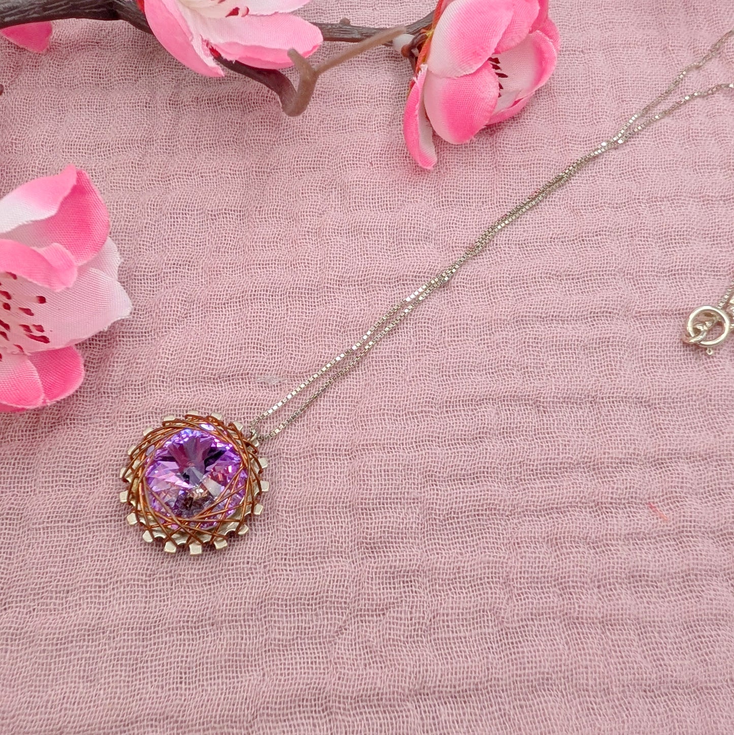 Spiro Swarovski Crystal Basket Pendant #8298