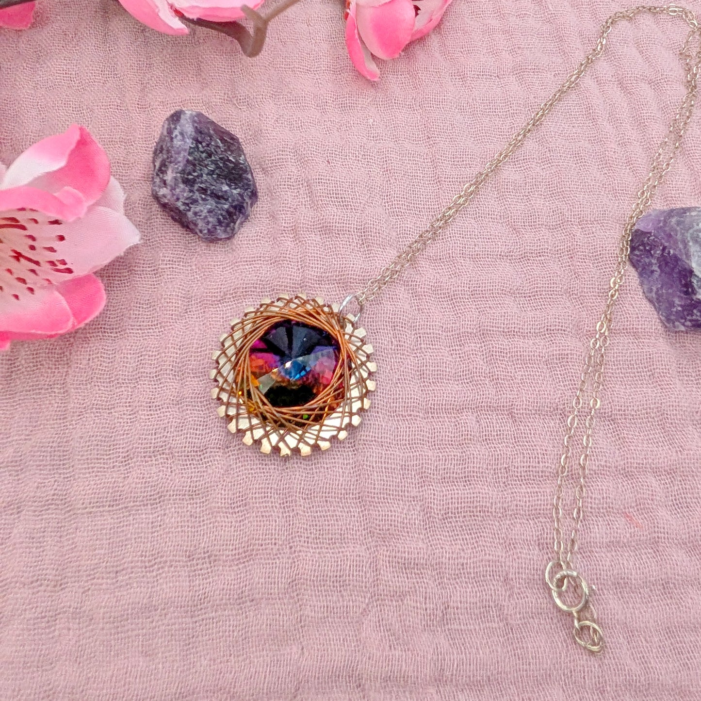 Spiro Swarovski Crystal Basket Pendant #8932