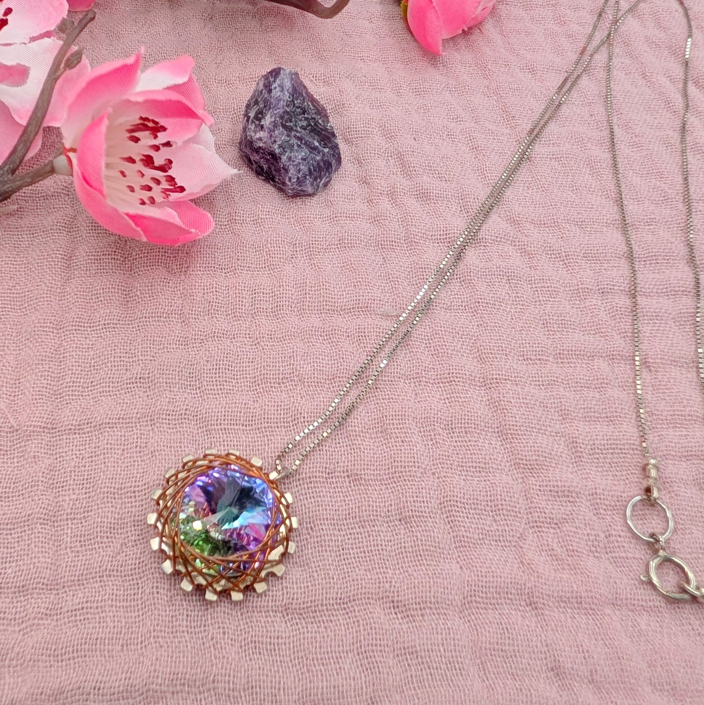 Spiro Swarovski Crystal Basket Pendant #8938