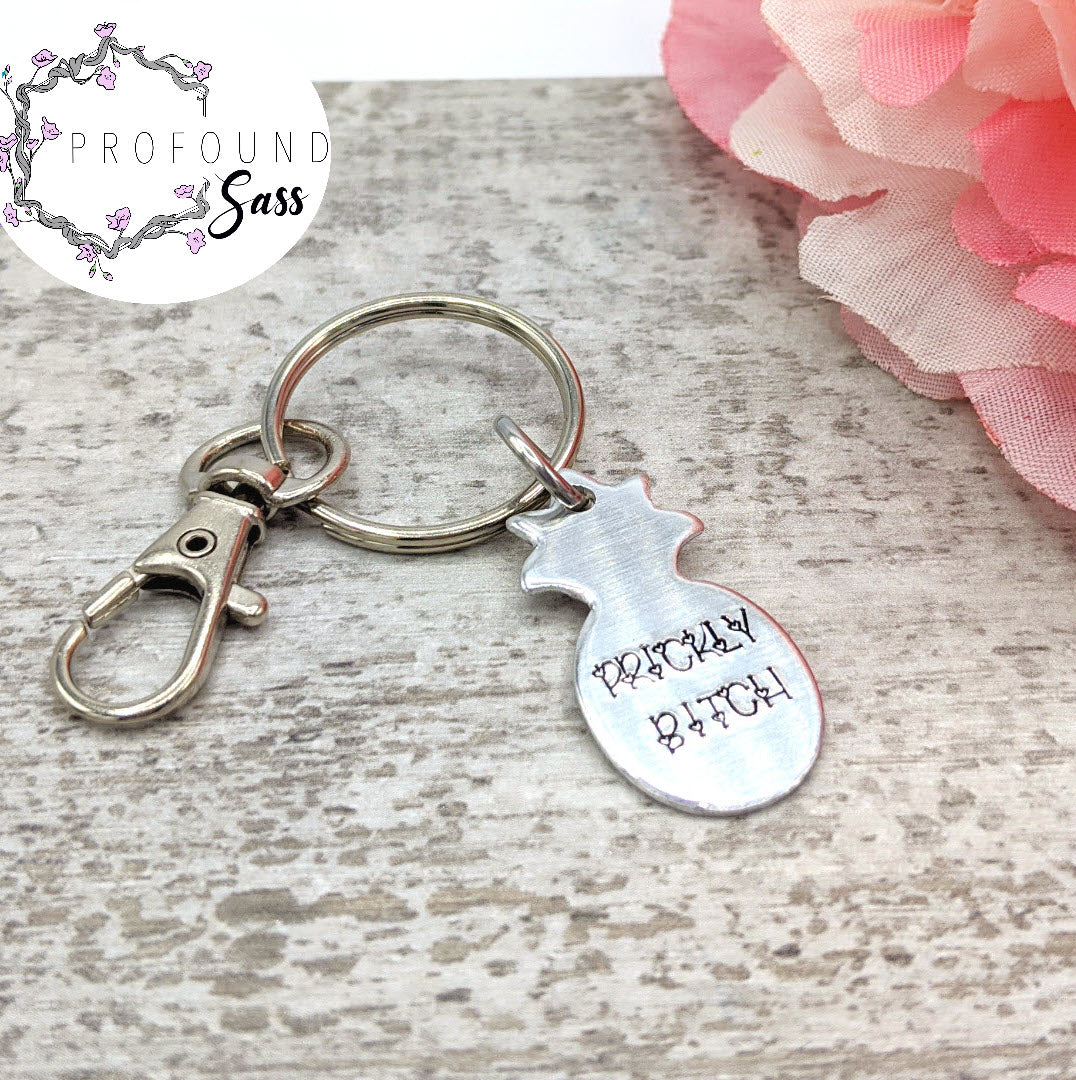 Prickly Bitch Keychain