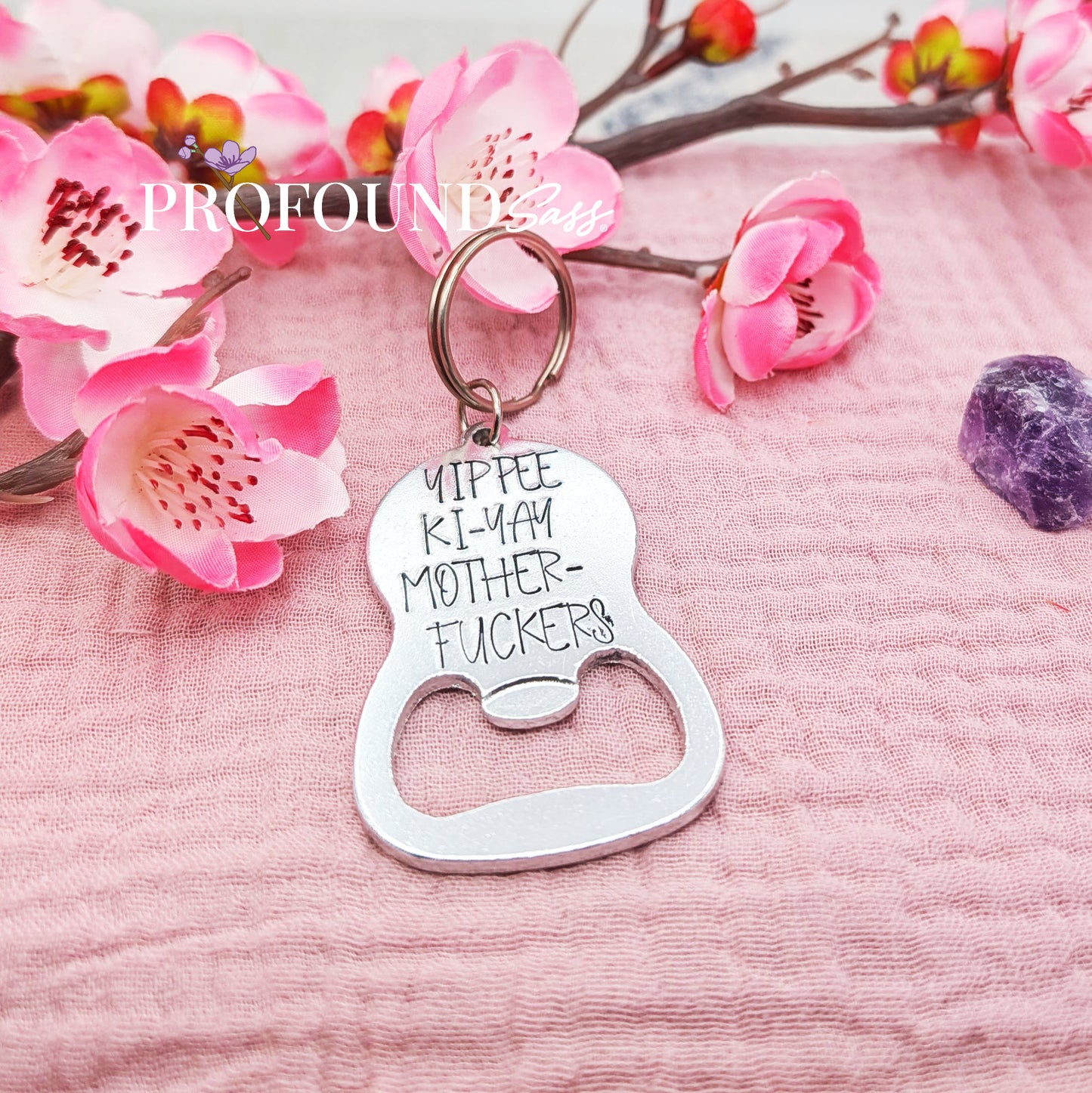 Yippee Ki Yay Motherfuckers Bottle Opener Keychain