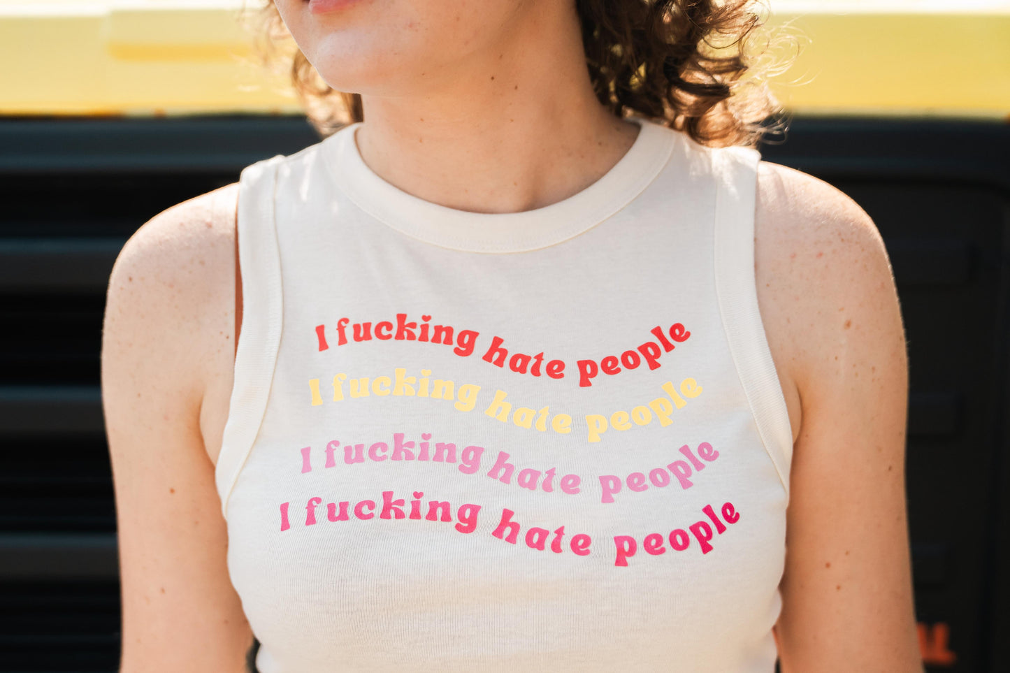 I Fucking Hate People Crop Tank