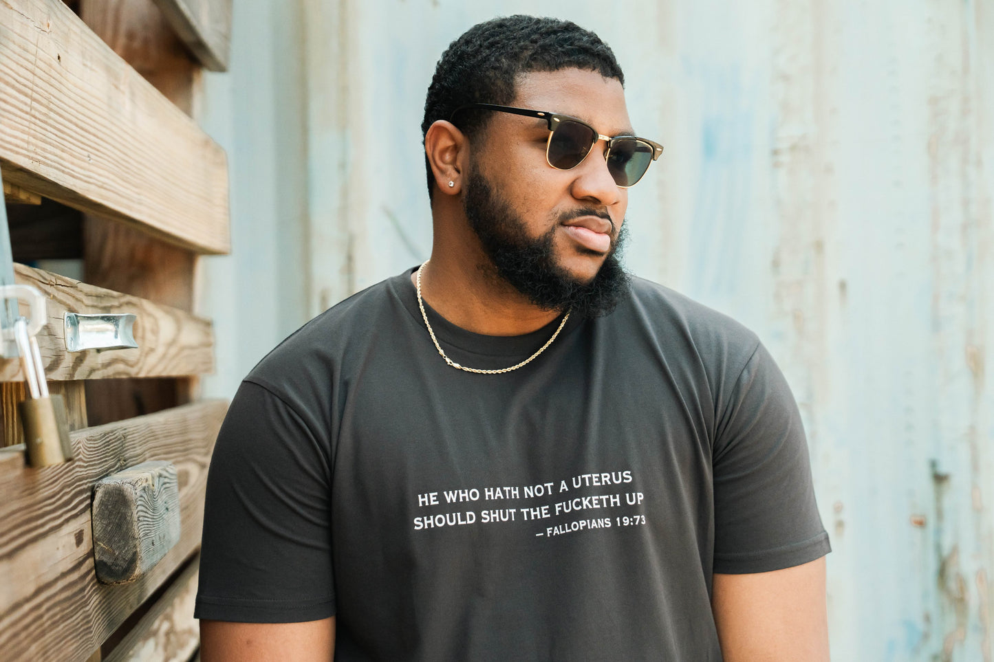 He Who Hath Not a Uterus... T-Shirt