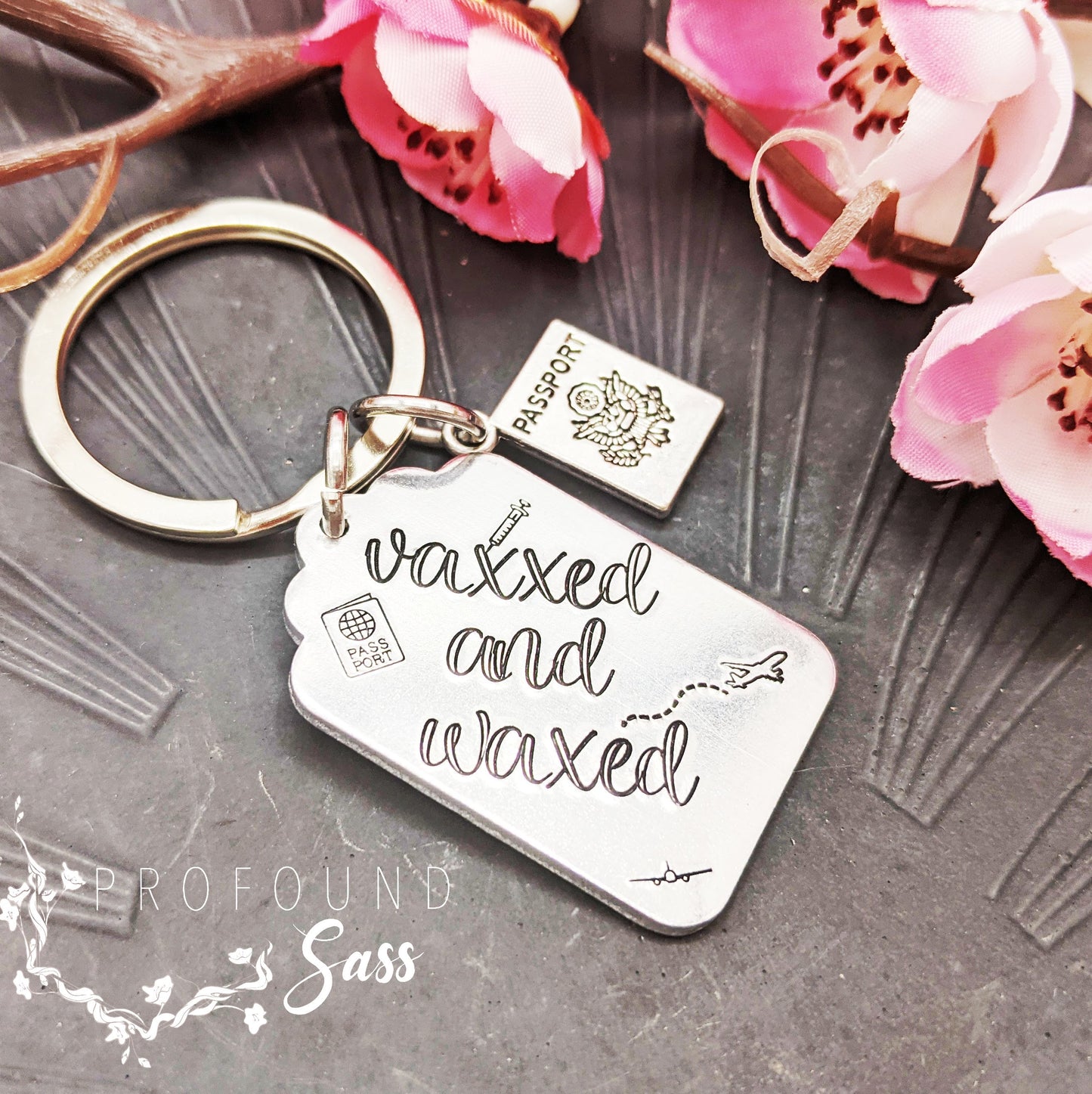 Vaxxed and Waxed Keychain