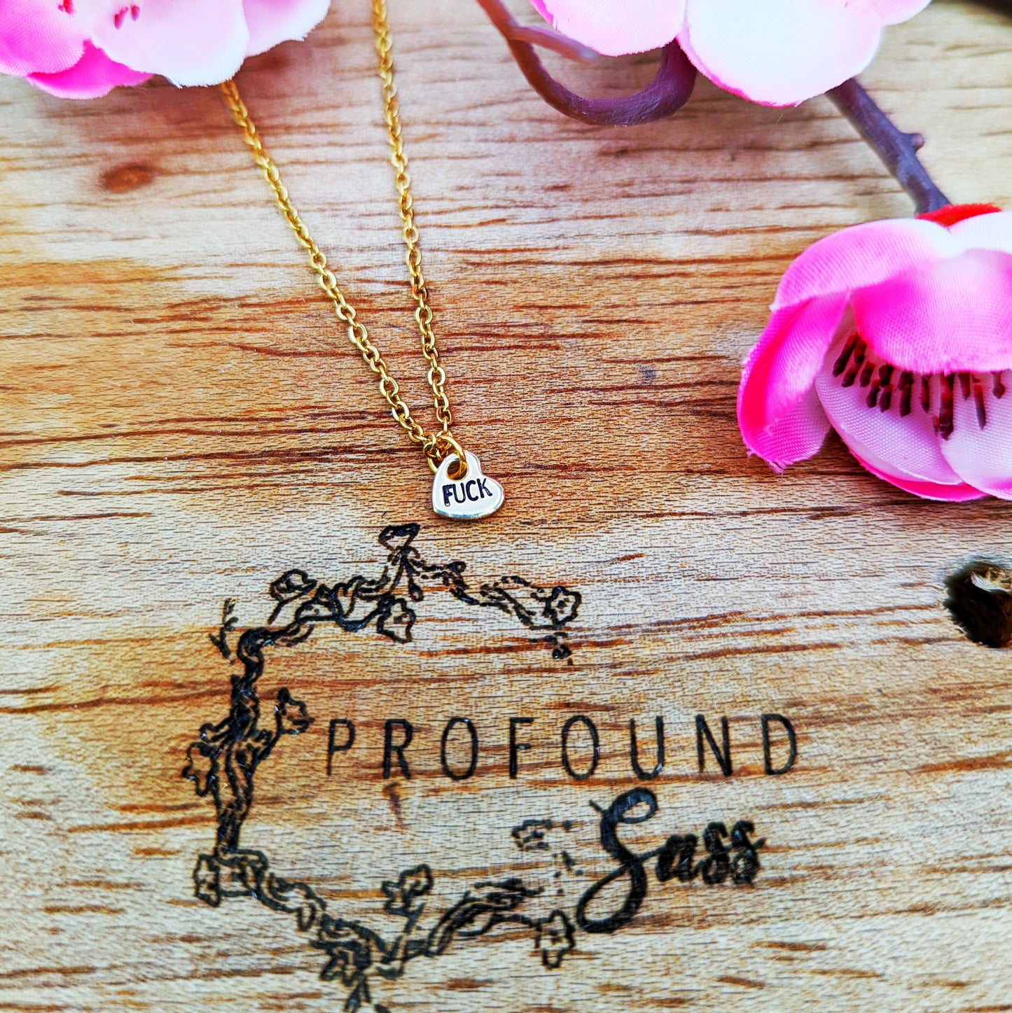 Teeny Fuck Heart Necklace