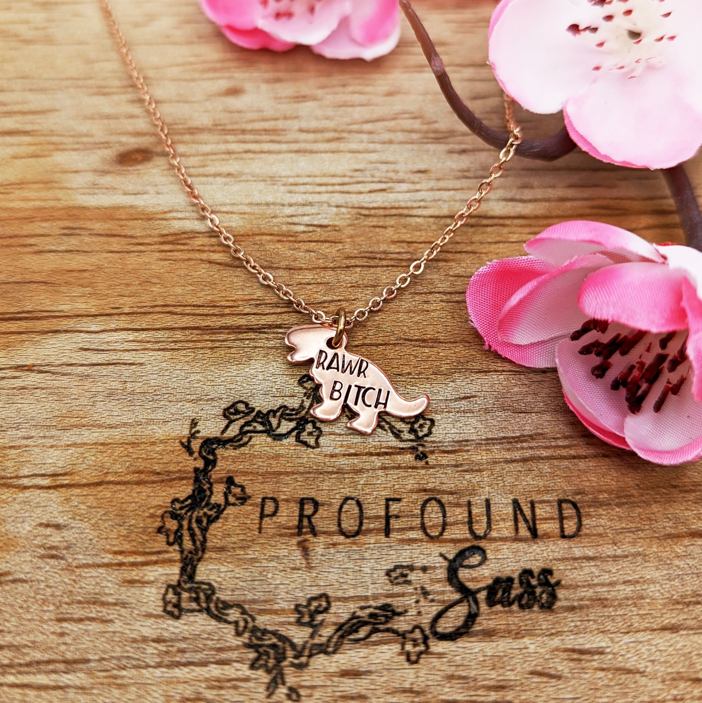 Rawr Bitch T-Rex Necklace