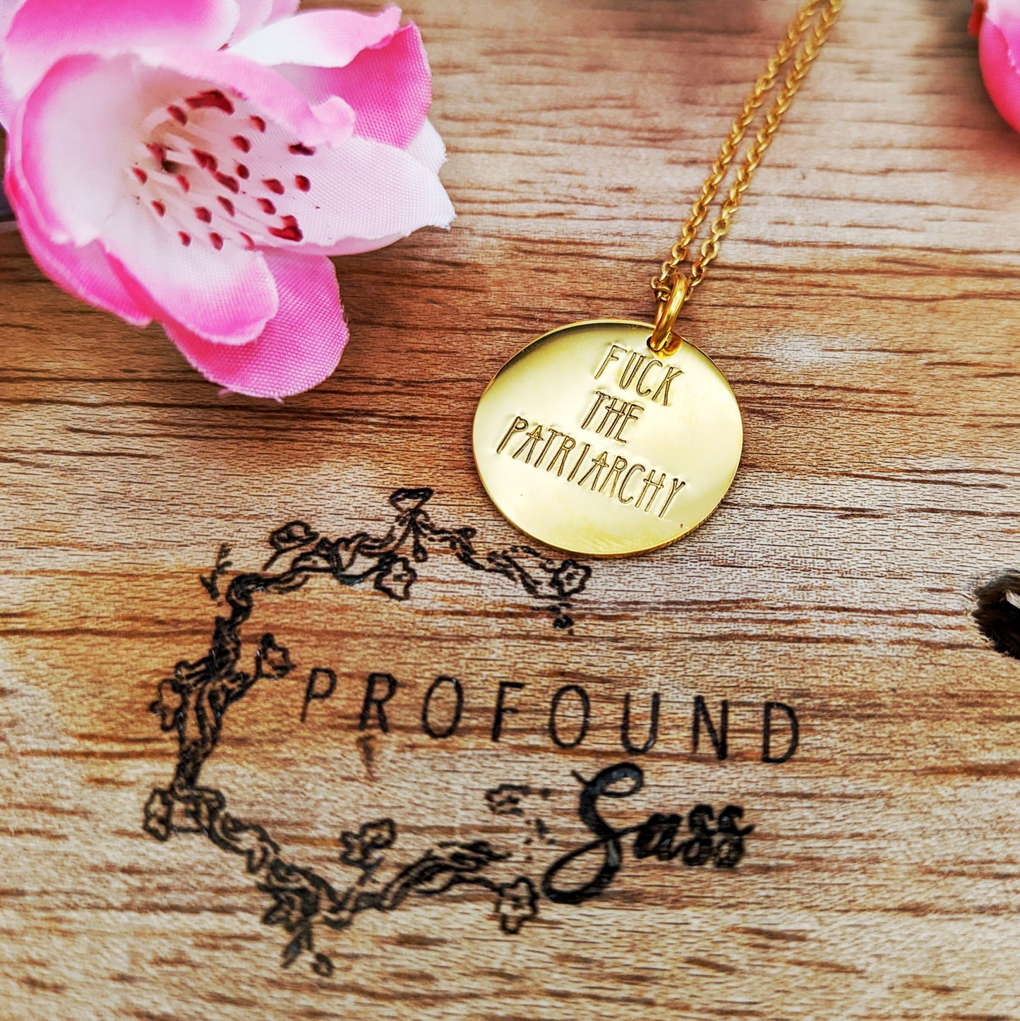 Fuck the Patriarchy Necklace