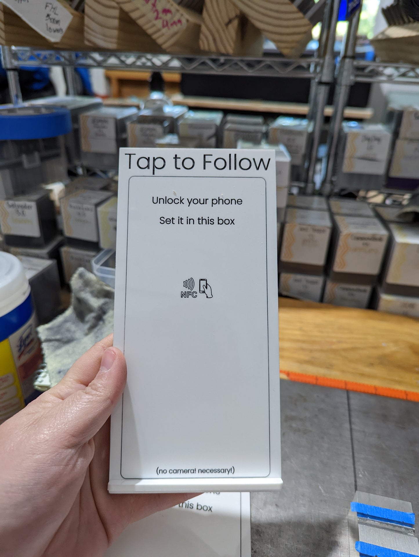 Tap to Follow Sign (NEW design!)