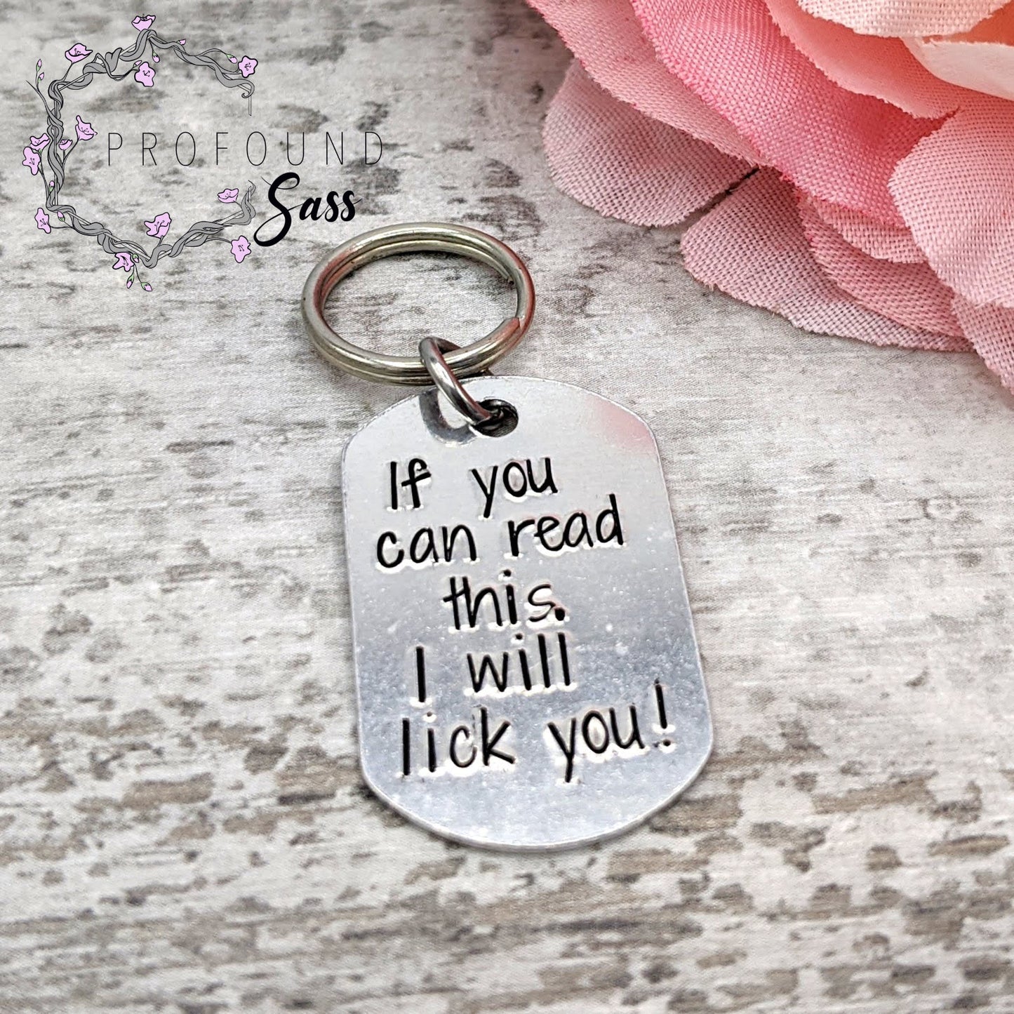 If You Can Read This, I Will Lick You Dog Tag