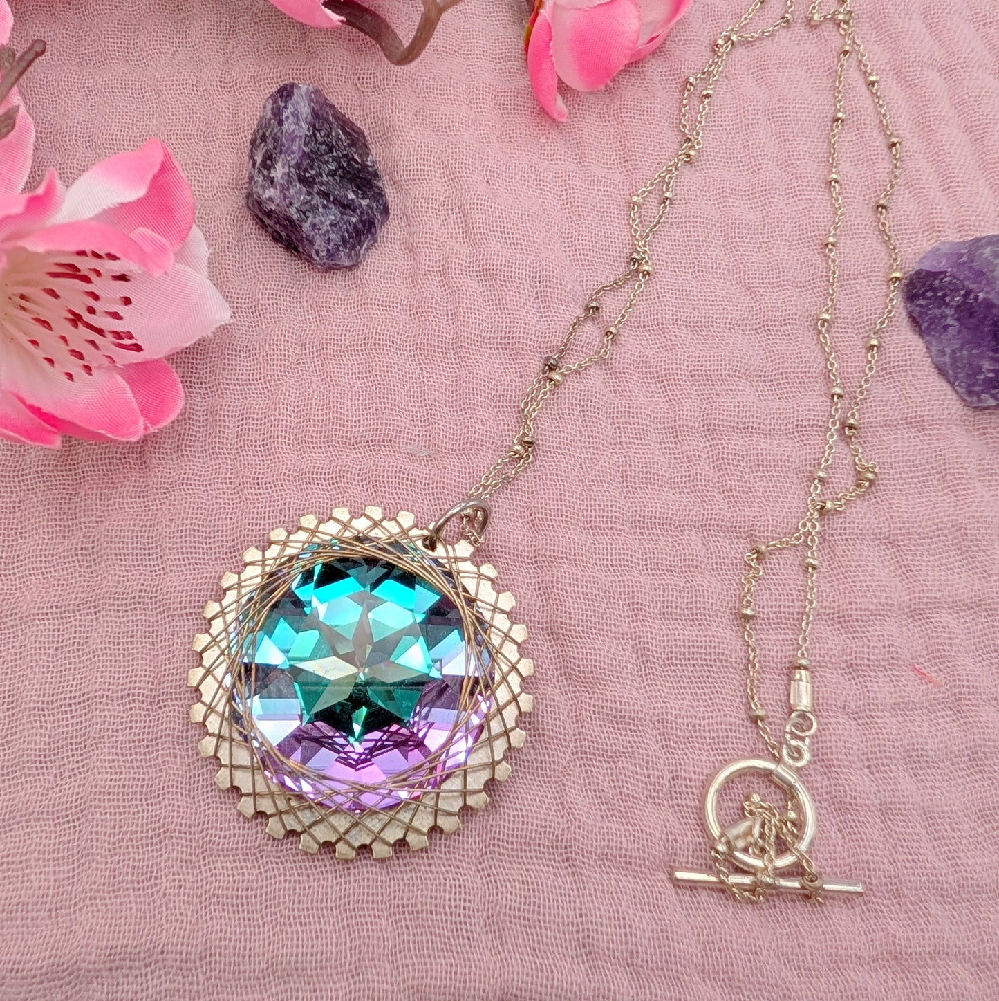 Spiro Swarovski Crystal Basket Pendant #8929