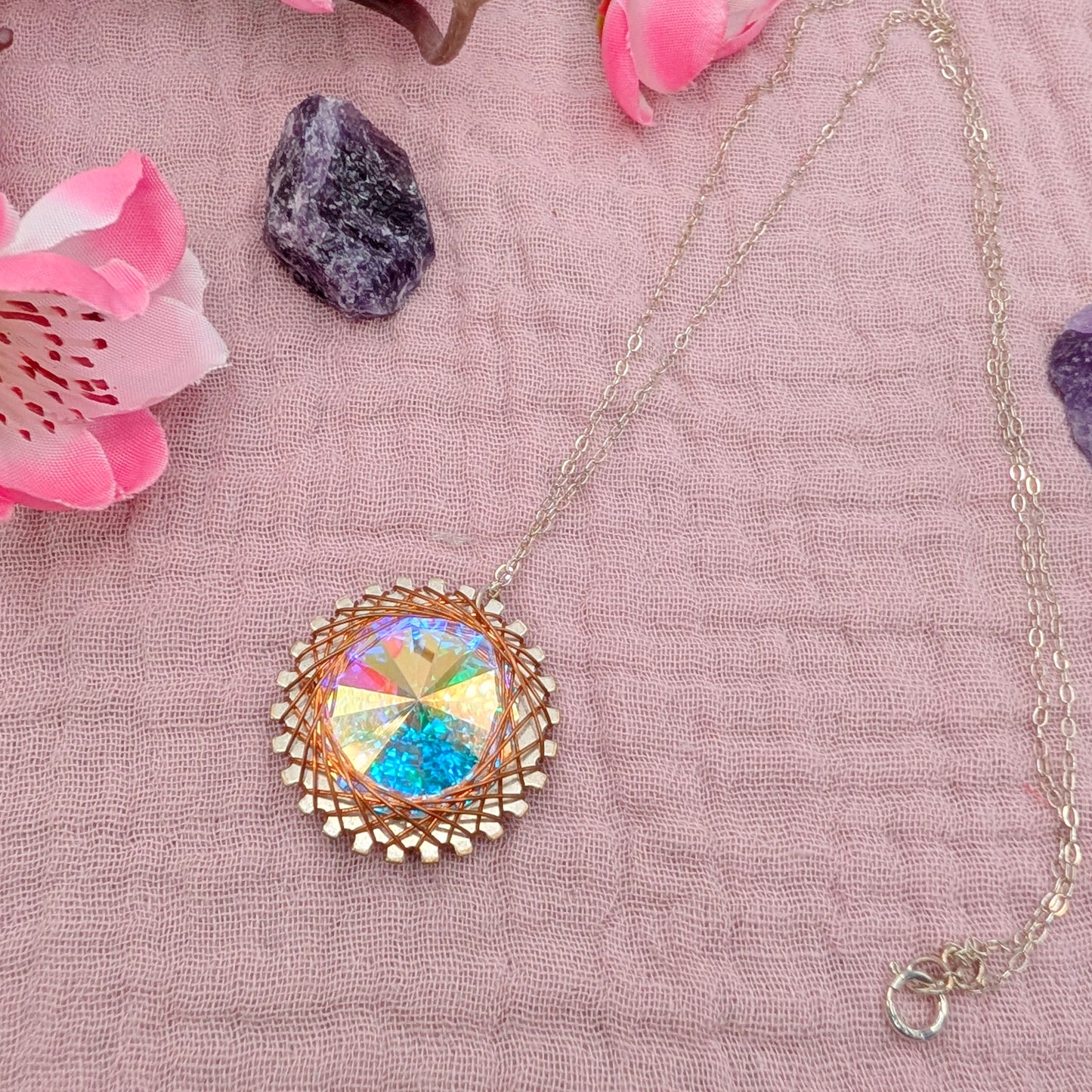 Spiro Swarovski Crystal Basket Pendant #8930