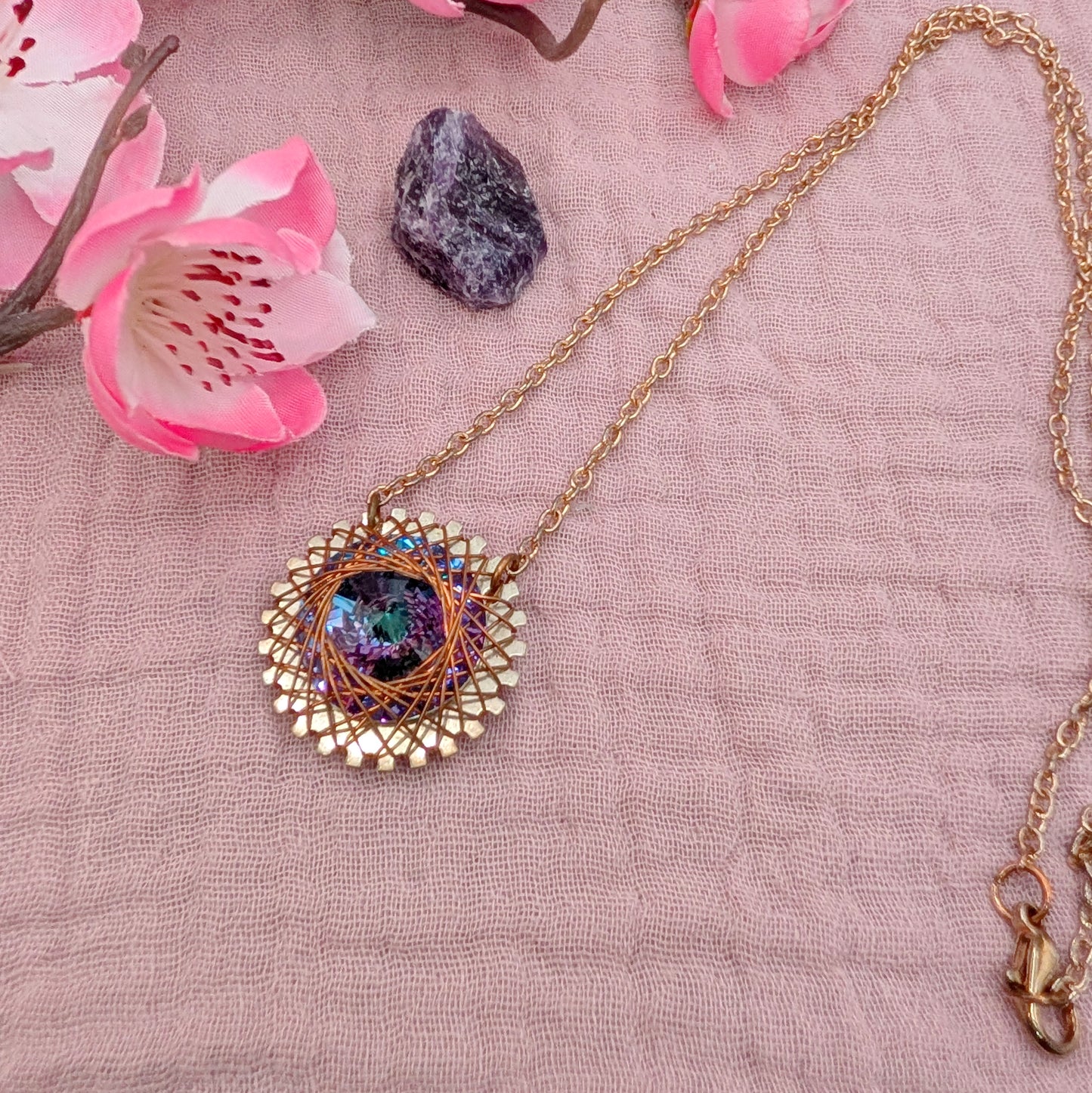 Spiro Swarovski Crystal Basket Pendant #8931