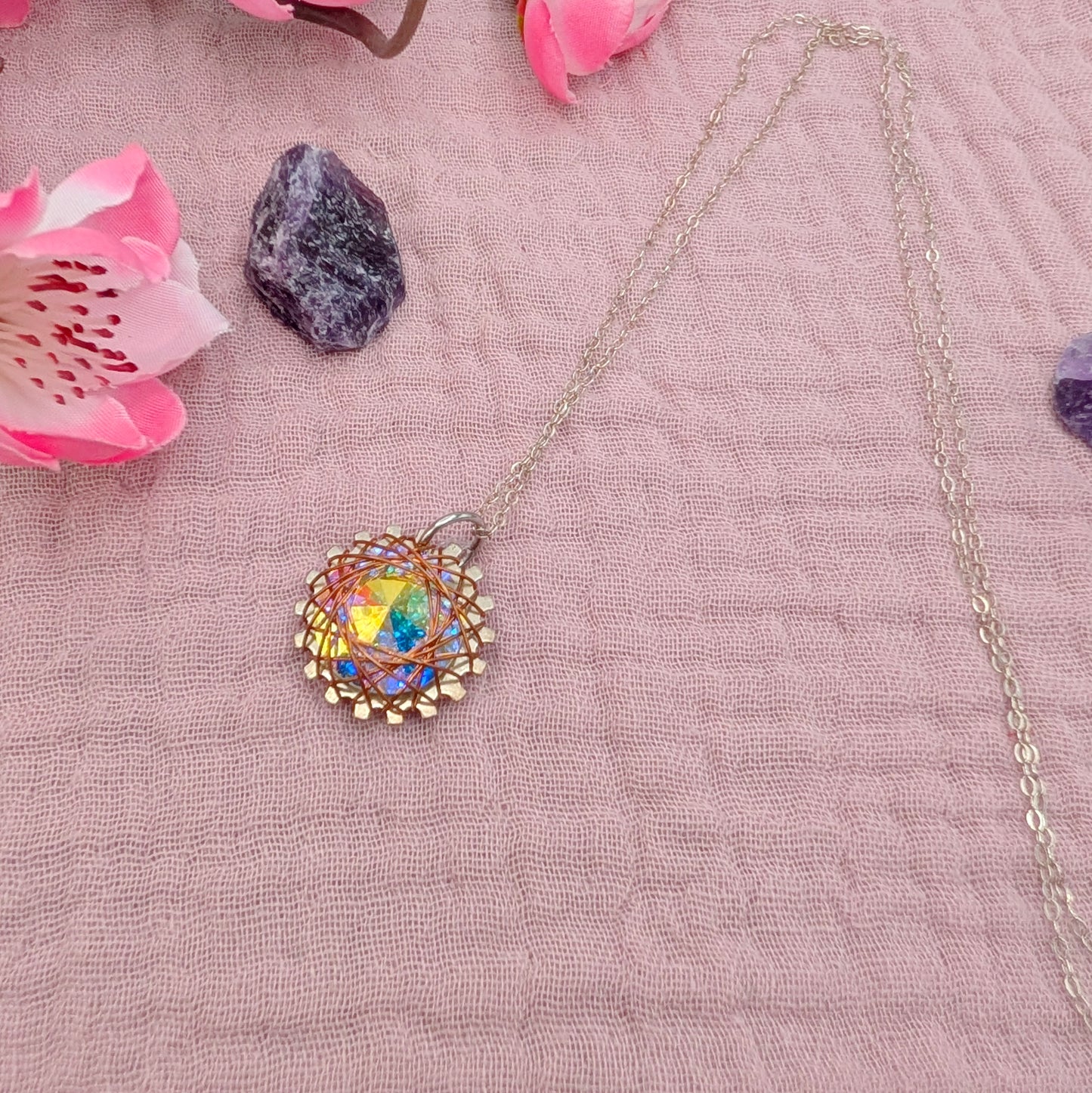 Spiro Swarovski Crystal Basket Pendant #8937