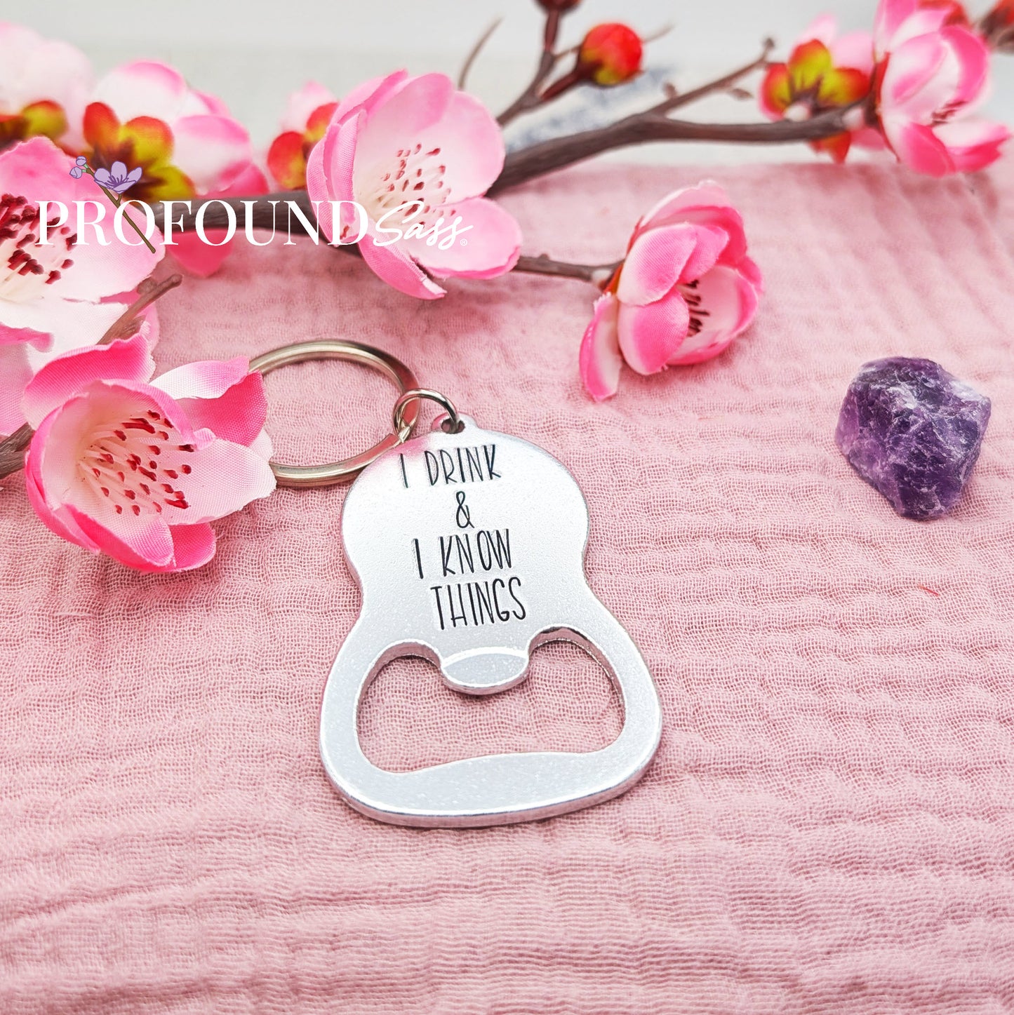 I Drink and I Know Things Bottle Opener Keychain