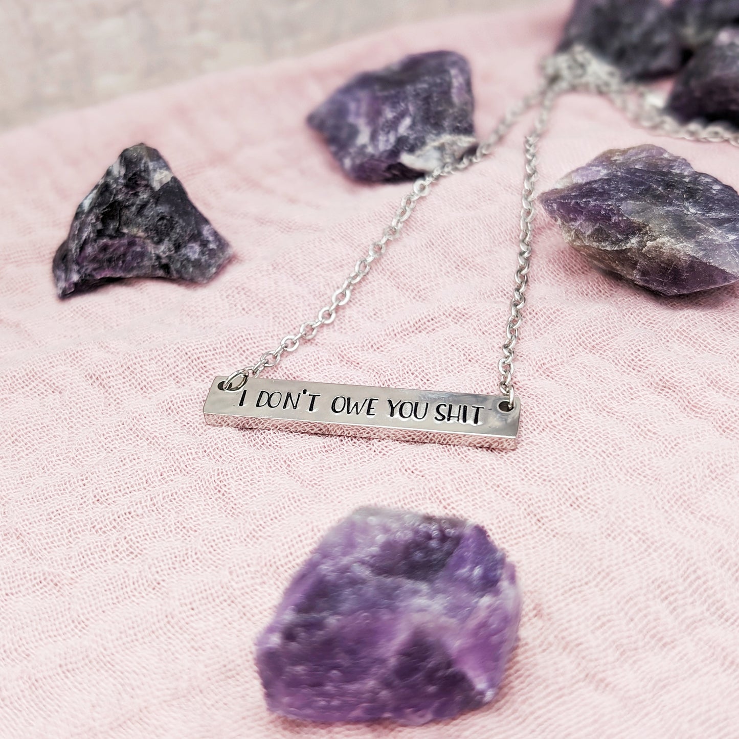 I Don't Owe You Shit Necklace