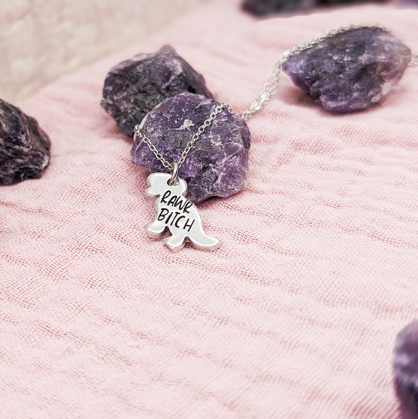 Rawr Bitch T-Rex Necklace
