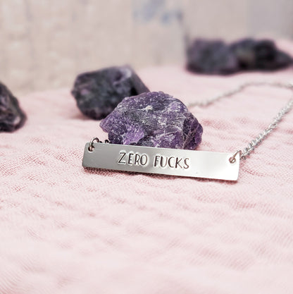 Zero Fucks Necklace