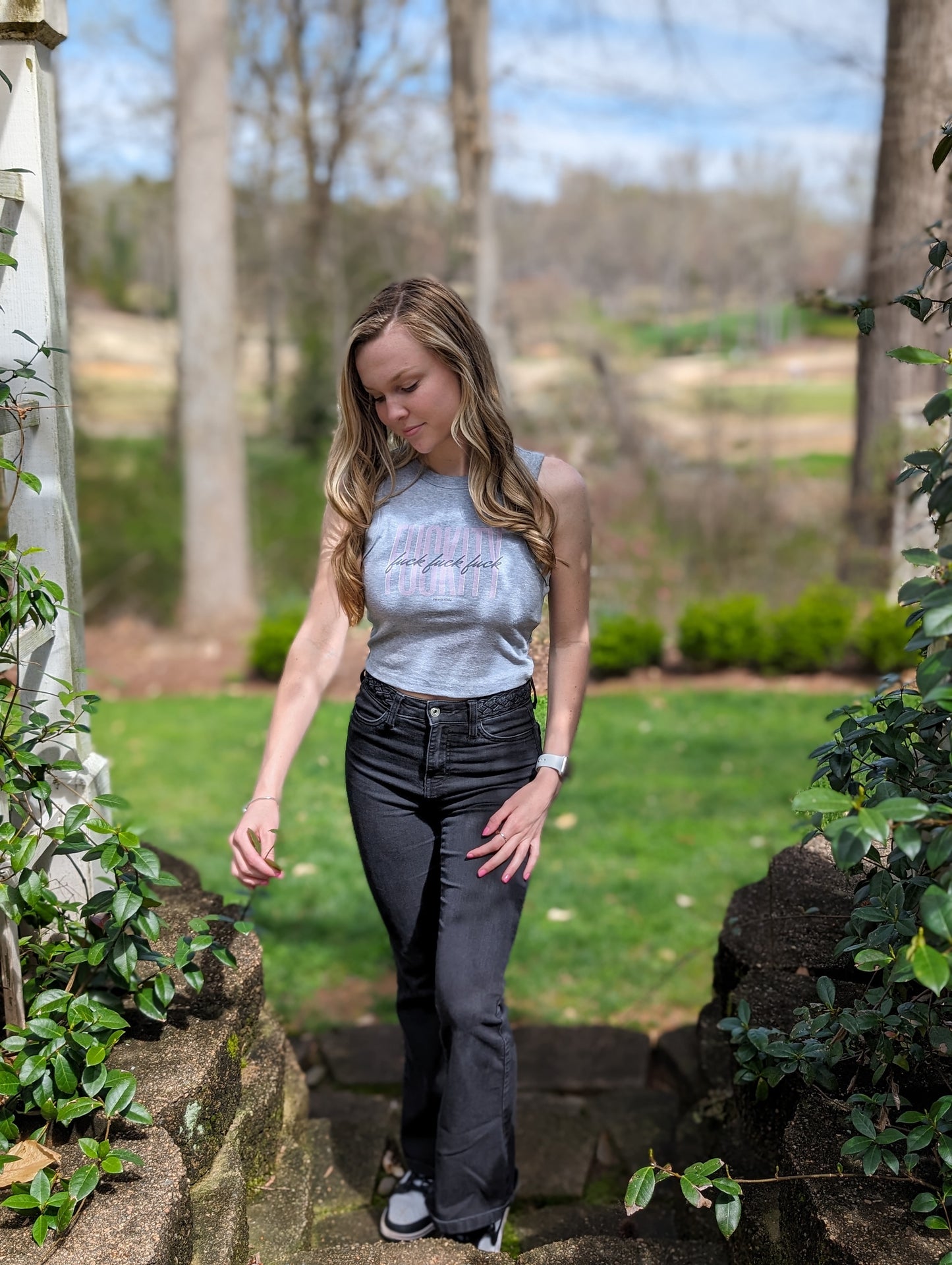 Fuckity Crop Tank (Grey) (RETIRED)