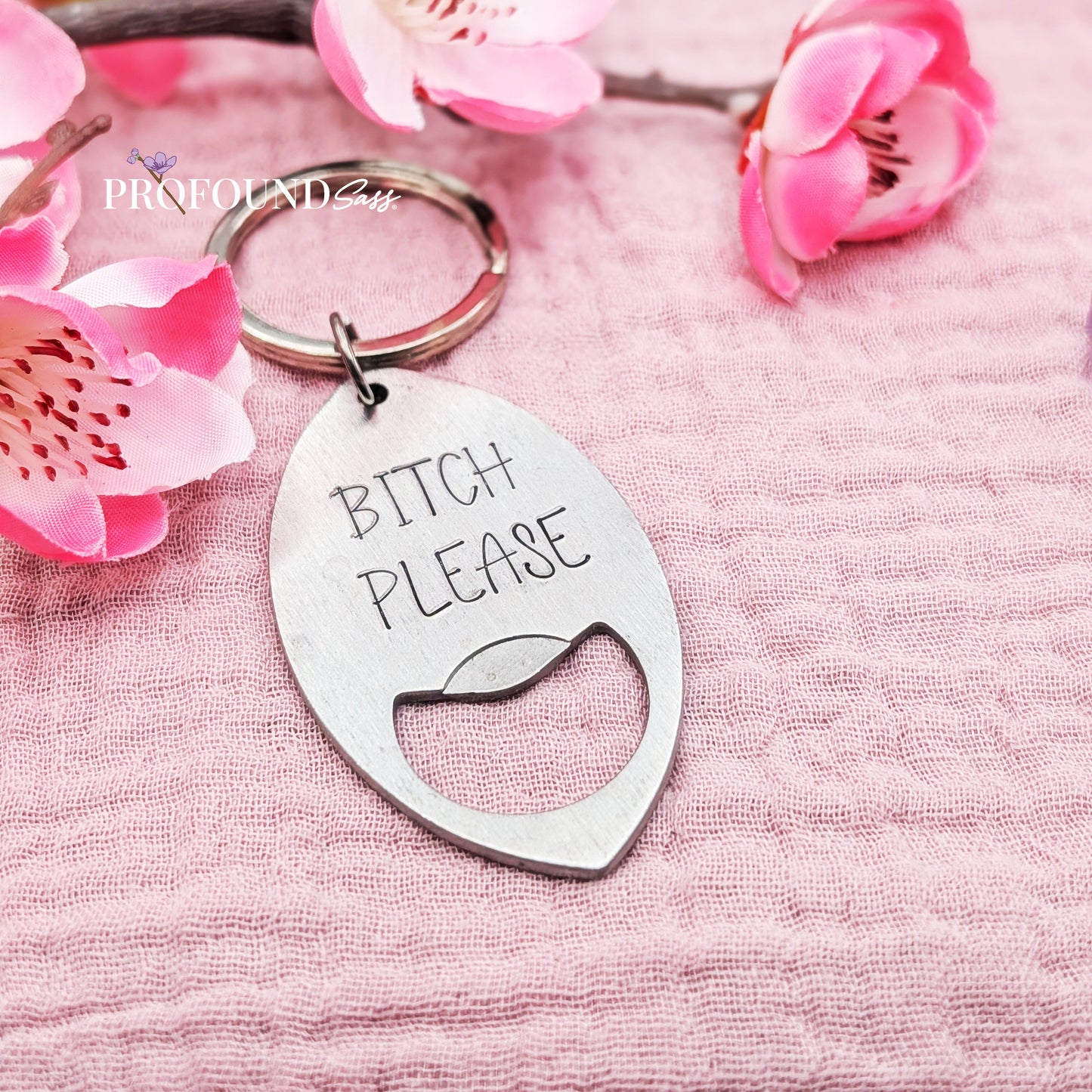 Bitch, Please Football Bottle Opener Keychain