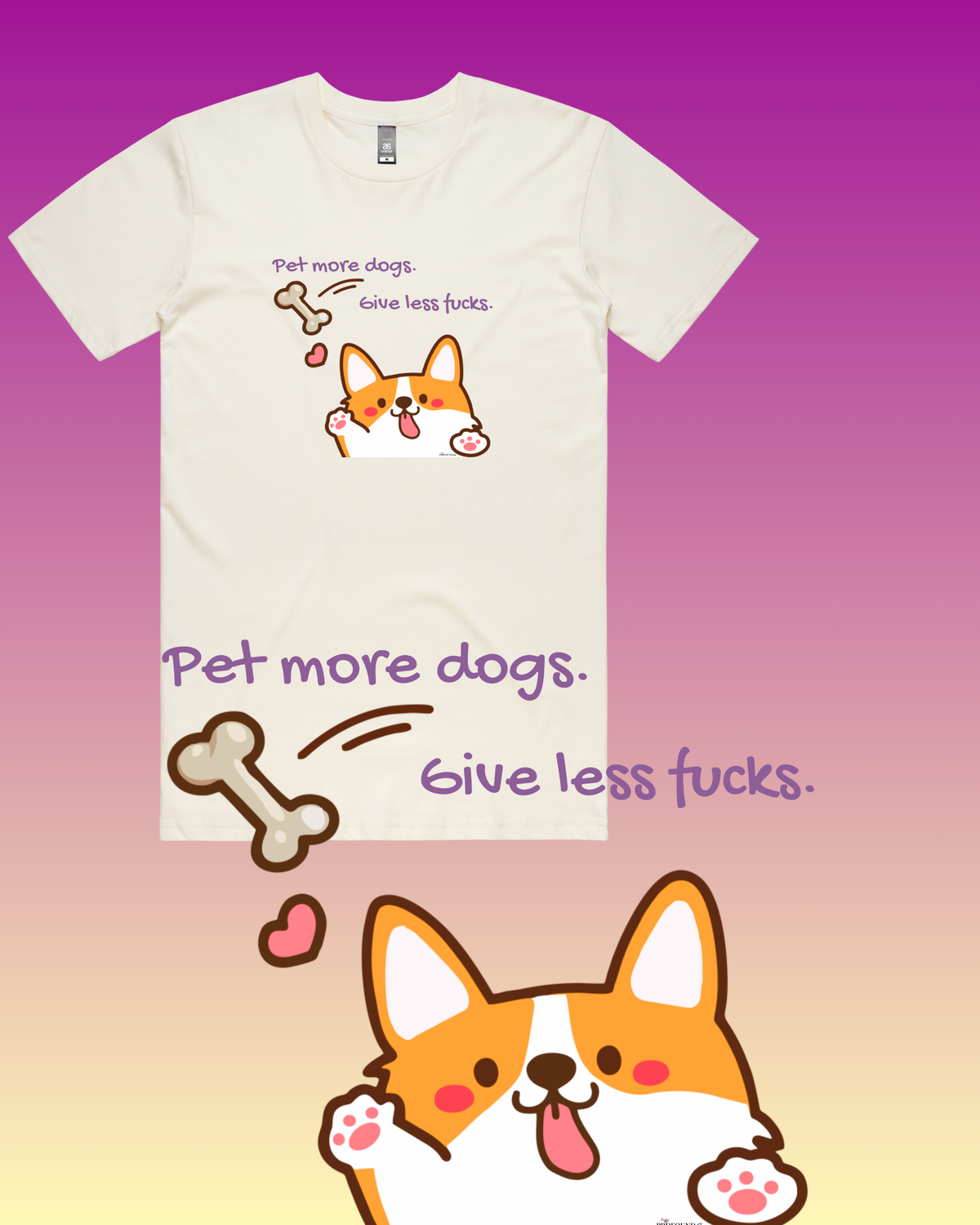 Pet More Dogs, Give Less Fucks T-Shirt