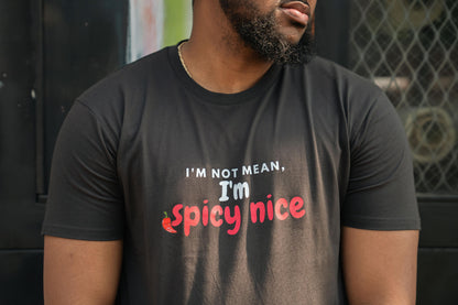 I'm Not Mean, I'm Spicy Nice T-Shirt (Charcoal Only)