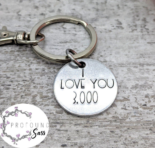 I Love You 3,000 Keychain
