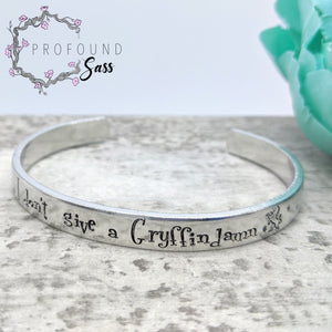 I Don't Give a Gryffindamn Cuff Bracelet
