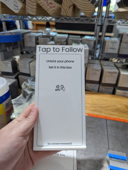 Tap to Follow Sign (NEW design!)