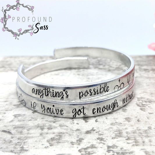 Anything's Possible If You've Got Enough Nerve HP Cuff Bracelet