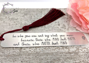 Those Who Matter Don't Mind Bookmark