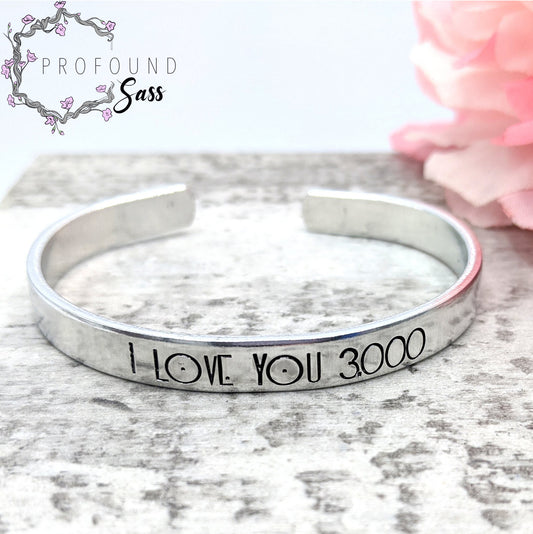 I Love You 3,000 Cuff Bracelet